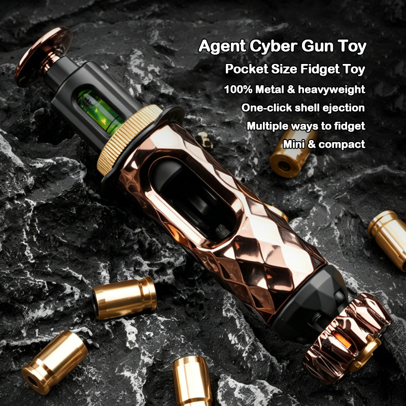 AGT-013 100% Metal Cyber Gun Toy Stress Relieving Toy Fidget Toy EDC Stress Reliever with Shell Ejection
