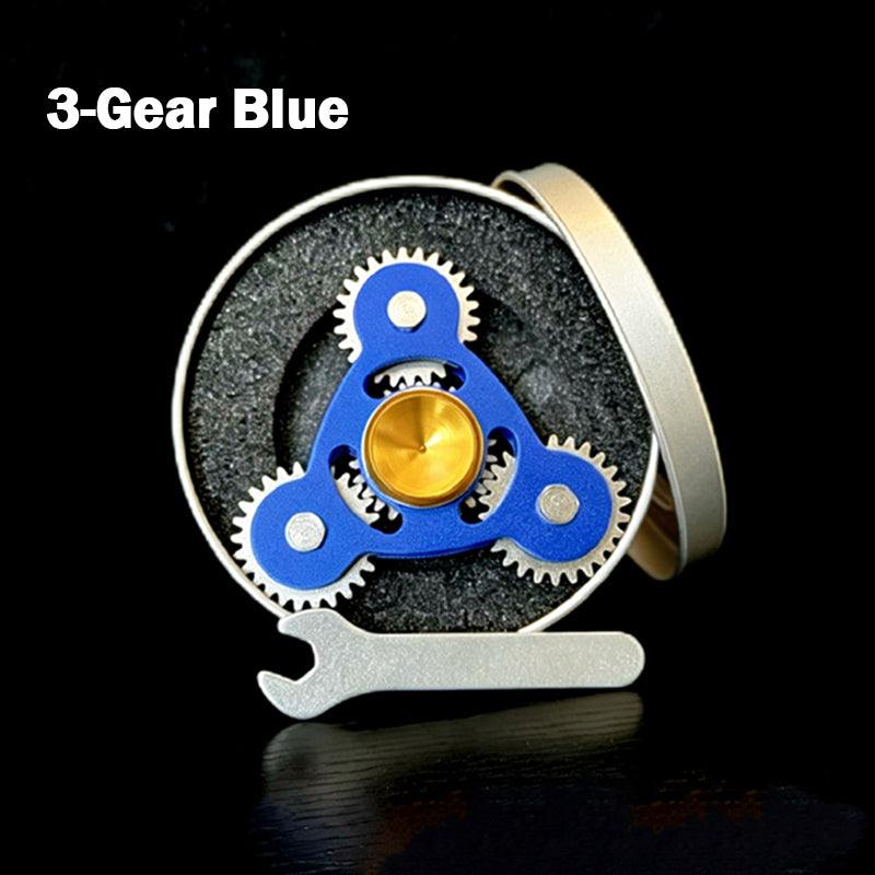 100% Metal EDC Gears Linkage Fidget Spinner Fidget Gyro Toy Metal Hand Spinner Stress Relief Toy, Focus Meditation, Break Bad Habits, ADHD outdoorfun