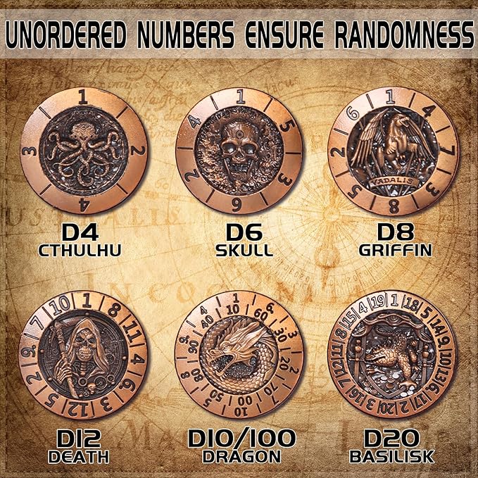 7 In 1 Spinner Dice DND Metal Fidget Cube D&D Dice Set with 3D Relief Dungeon Design – Cool Polyhedral RPG Dice, Fantasy Tabletop Gaming Accessory, Desk Setup, Gamer Gadget Accessory & Collections