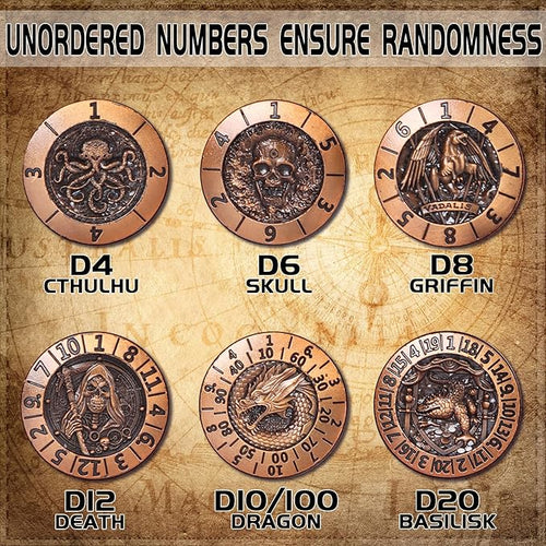 7 In 1 Spinner Dice DND Metal Fidget Cube D&D Dice Set with 3D Relief Dungeon Design – Cool Polyhedral RPG Dice, Fantasy Tabletop Gaming Accessory, Desk Setup, Gamer Gadget Accessory & Collections