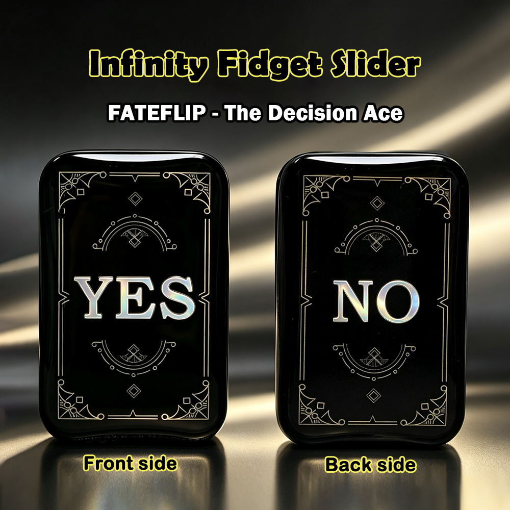 Infinity Fidget Slider FATEFLIP Oracle Slider EDC Magnetic Mechanical Fidget Toy Stress Relief Toy Desk Toy Decision Maker