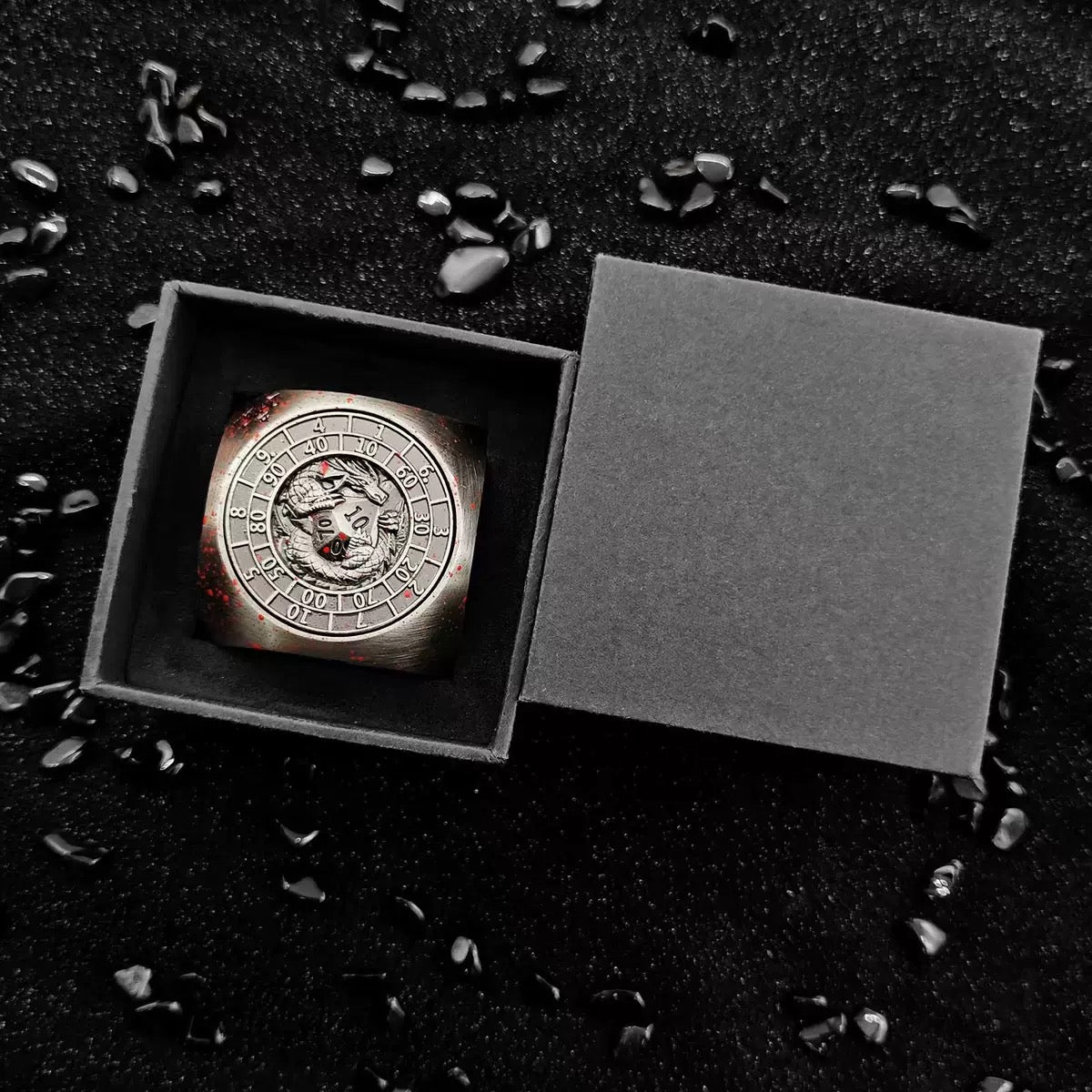 Dice Fidget Spinner 100% Metal 7 In 1 DND Rotating Polyhedral Dice Toy D&D Tabletop RPG Accessories