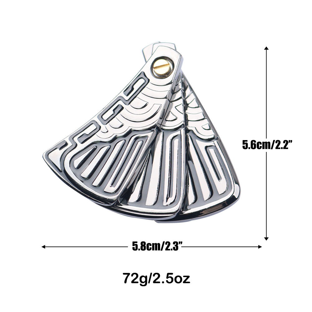 Fan Shaped Magnetic Push Slider EDC Metal Fidget Toy Desk Toy Fidget Slider