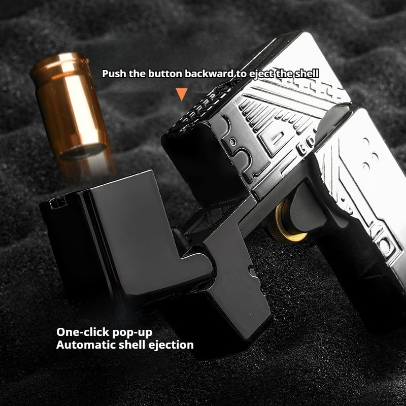 AGT-002 Folding Gun Toy Fidget Toy 100% Metal EDC One-Click Shell Ejection Toy