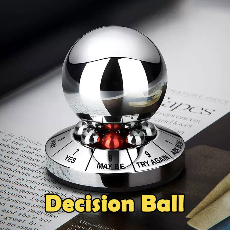 Decision Maker Ball – Metal Finger Spinner Decompression Ball – Spin to Get Your Answer – Multifunctional Prophecy Fate Decision Ball for Home Office – Anti Stress Desktop Decoration
