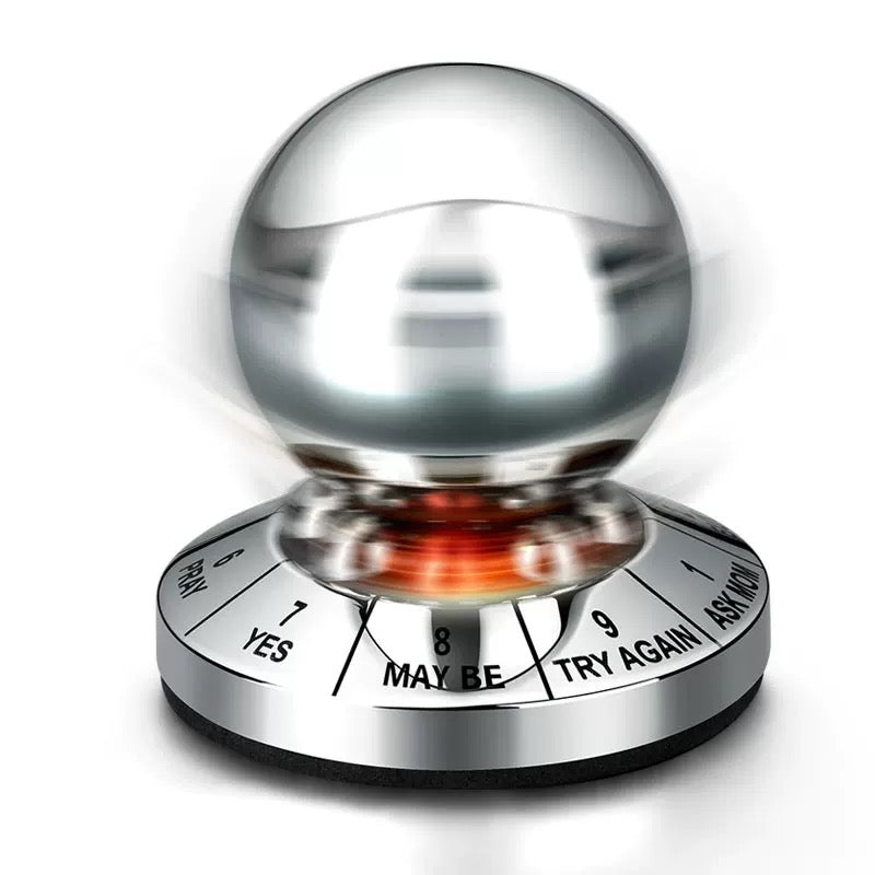 Decision Maker Ball – Metal Finger Spinner Decompression Ball – Spin to Get Your Answer – Multifunctional Prophecy Fate Decision Ball for Home Office – Anti Stress Desktop Decoration