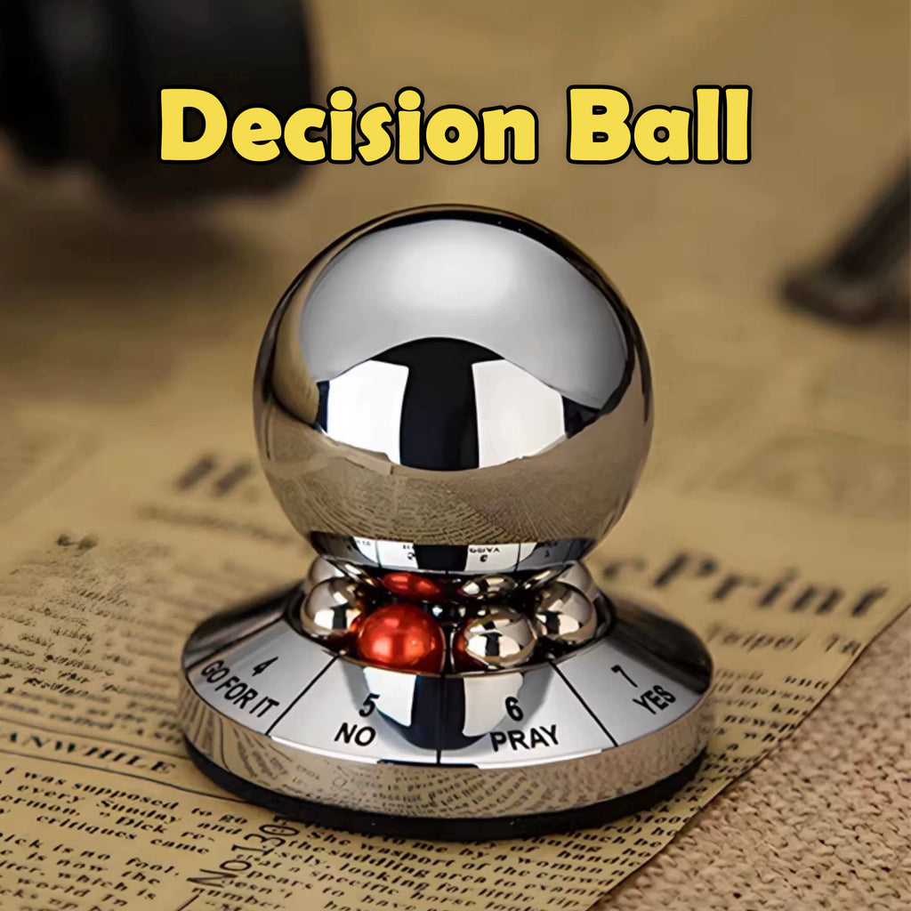 Decision Maker Ball – Metal Finger Spinner Decompression Ball – Spin to Get Your Answer – Multifunctional Prophecy Fate Decision Ball for Home Office – Anti Stress Desktop Decoration