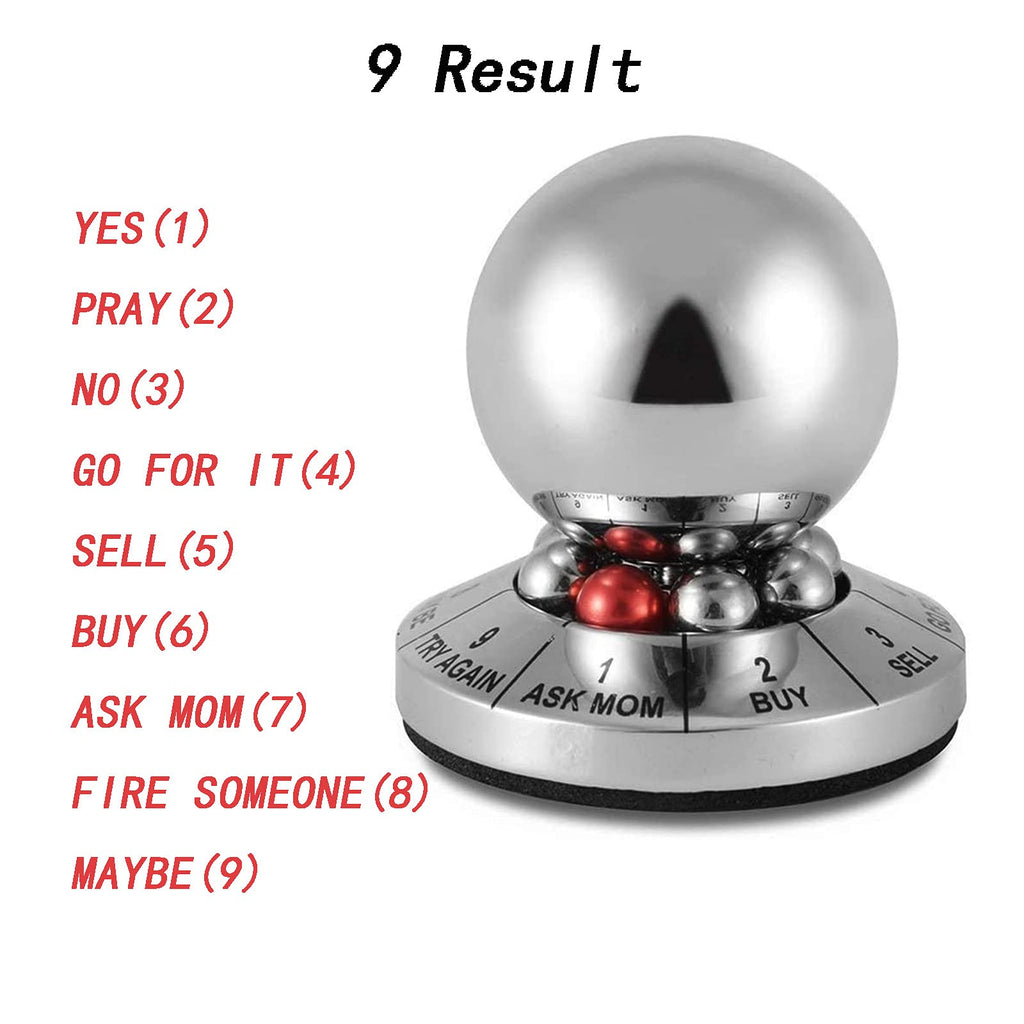 Decision Maker Ball – Metal Finger Spinner Decompression Ball – Spin to Get Your Answer – Multifunctional Prophecy Fate Decision Ball for Home Office – Anti Stress Desktop Decoration