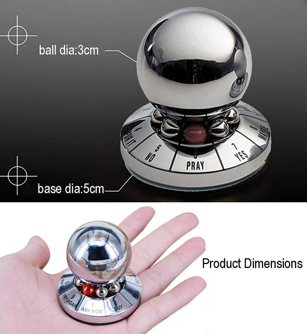 Decision Maker Ball – Metal Finger Spinner Decompression Ball – Spin to Get Your Answer – Multifunctional Prophecy Fate Decision Ball for Home Office – Anti Stress Desktop Decoration