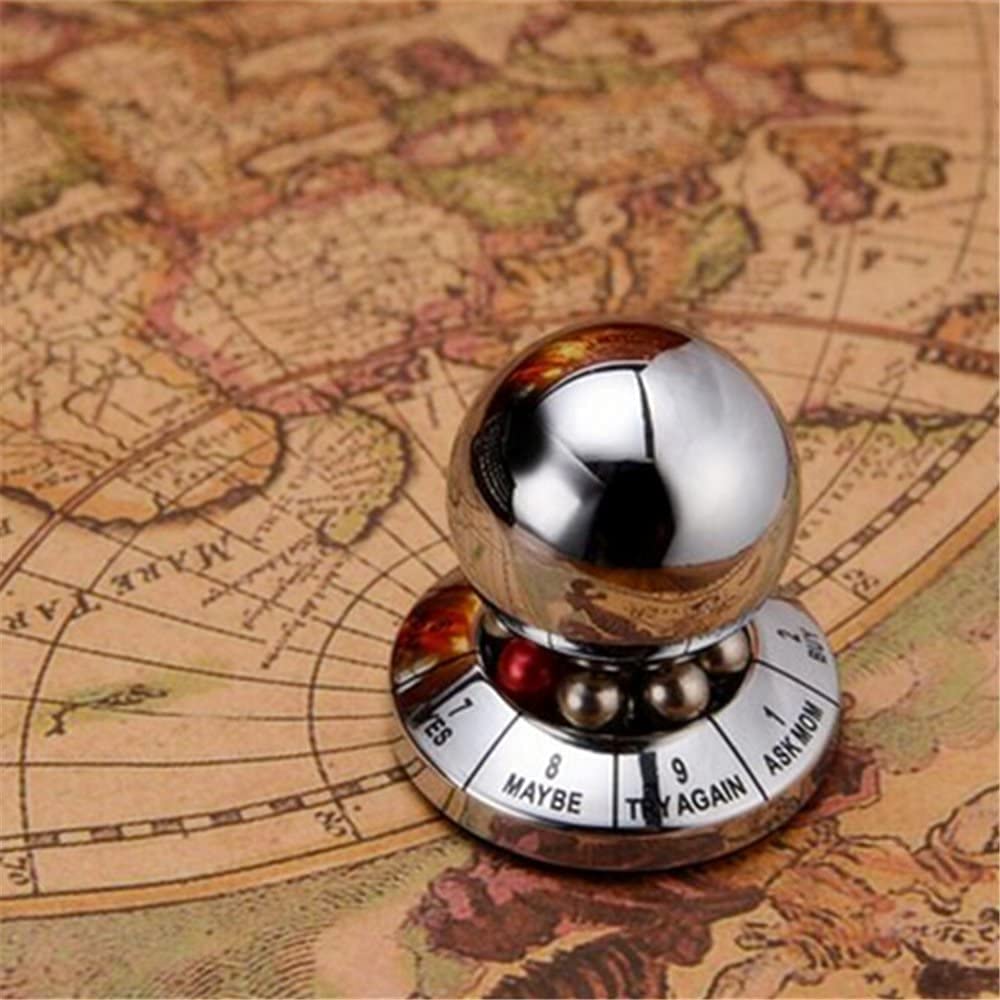 Decision Maker Ball – Metal Finger Spinner Decompression Ball – Spin to Get Your Answer – Multifunctional Prophecy Fate Decision Ball for Home Office – Anti Stress Desktop Decoration