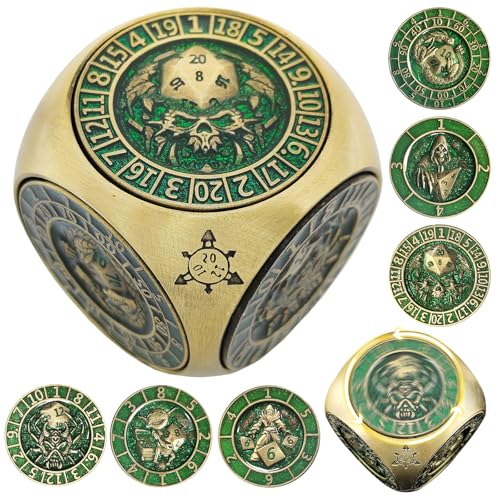 Dice Fidget Spinner 100% Metal 7 In 1 DND Rotating Polyhedral Dice Toy D&D Tabletop RPG Accessories