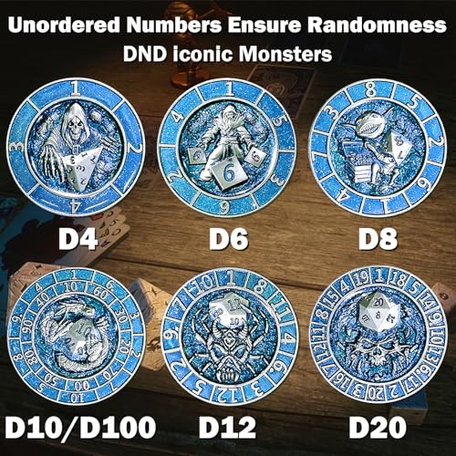 Dice Fidget Spinner 100% Metal 7 In 1 DND Rotating Polyhedral Dice Toy D&D Tabletop RPG Accessories