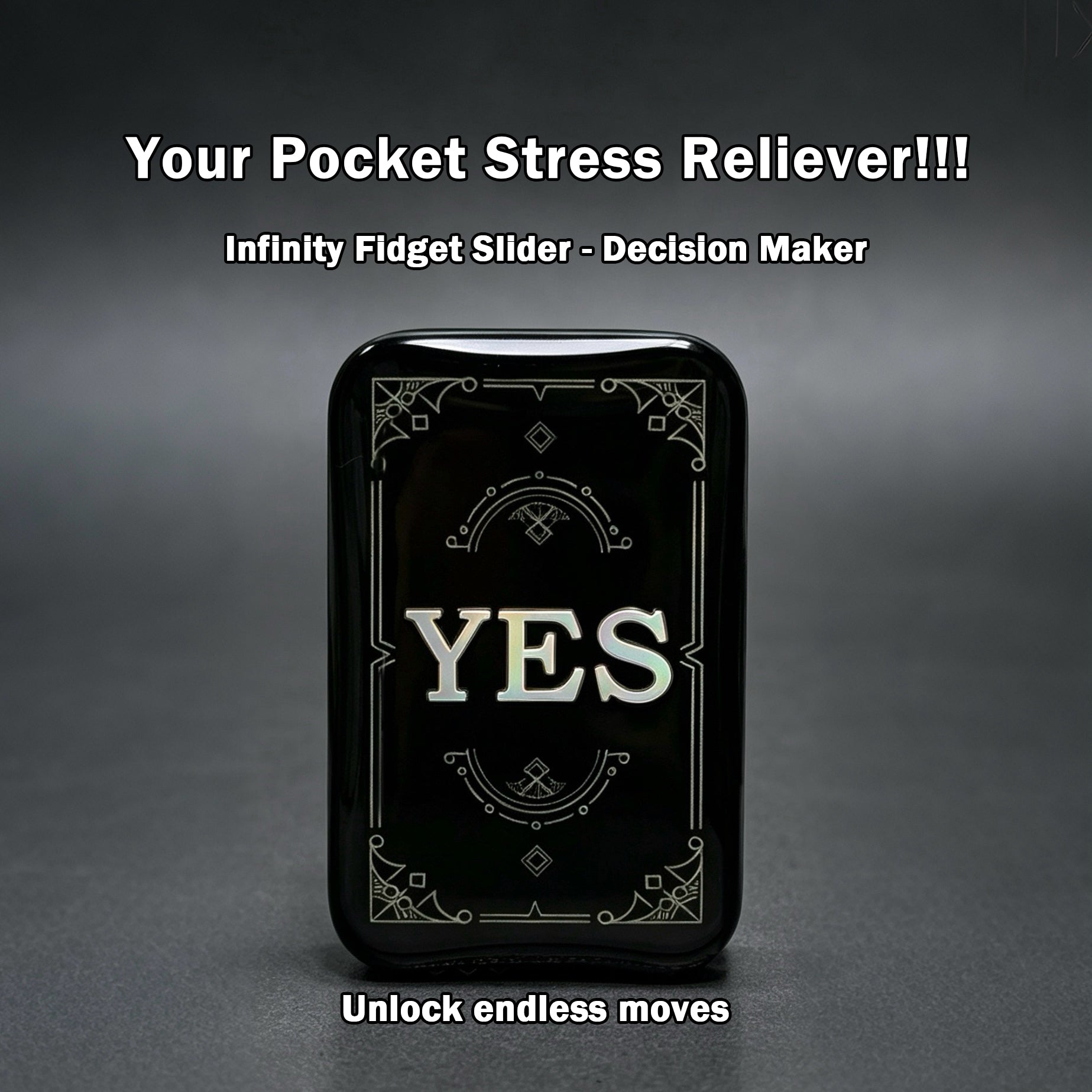 Infinity Fidget Slider FATEFLIP Oracle Slider EDC Magnetic Mechanical Fidget Toy Stress Relief Toy Desk Toy Decision Maker