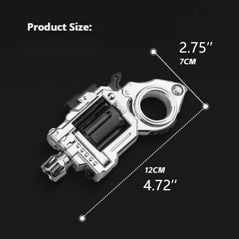 AGT-007 Pocket Sized Metal Revolver Fidget Toy Soft Bullet Gun Toy