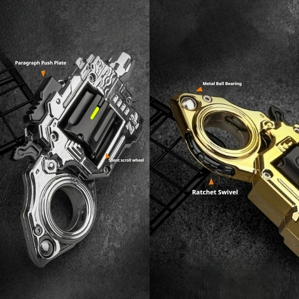 AGT-007 Pocket Sized Metal Revolver Fidget Toy Soft Bullet Gun Toy