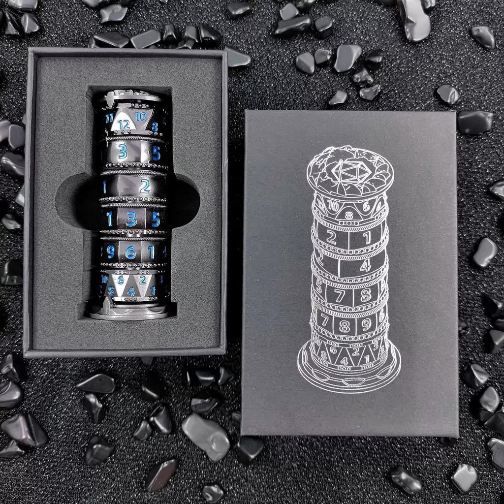 100% Metal Roulette Dice Spinner DND Dice Set 7 In 1 Fidget Spinner Fate Dice Fidget Toy For Ttrpg, Game Night, Collection, Tabletop Accessories, Gift