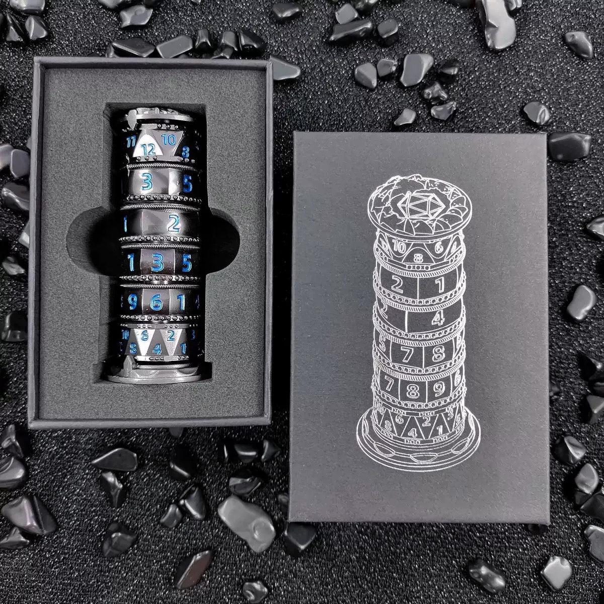 100% Metal Roulette Dice Spinner DND Dice Set 7 In 1 Fidget Spinner Fate Dice Fidget Toy For Ttrpg, Game Night, Collection, Tabletop Accessories, Gift