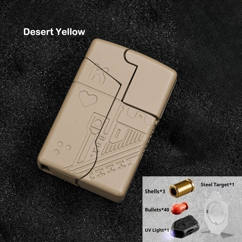 AGT-002 Folding Gun Toy Fidget Toy 100% Metal EDC One-Click Shell Ejection Toy